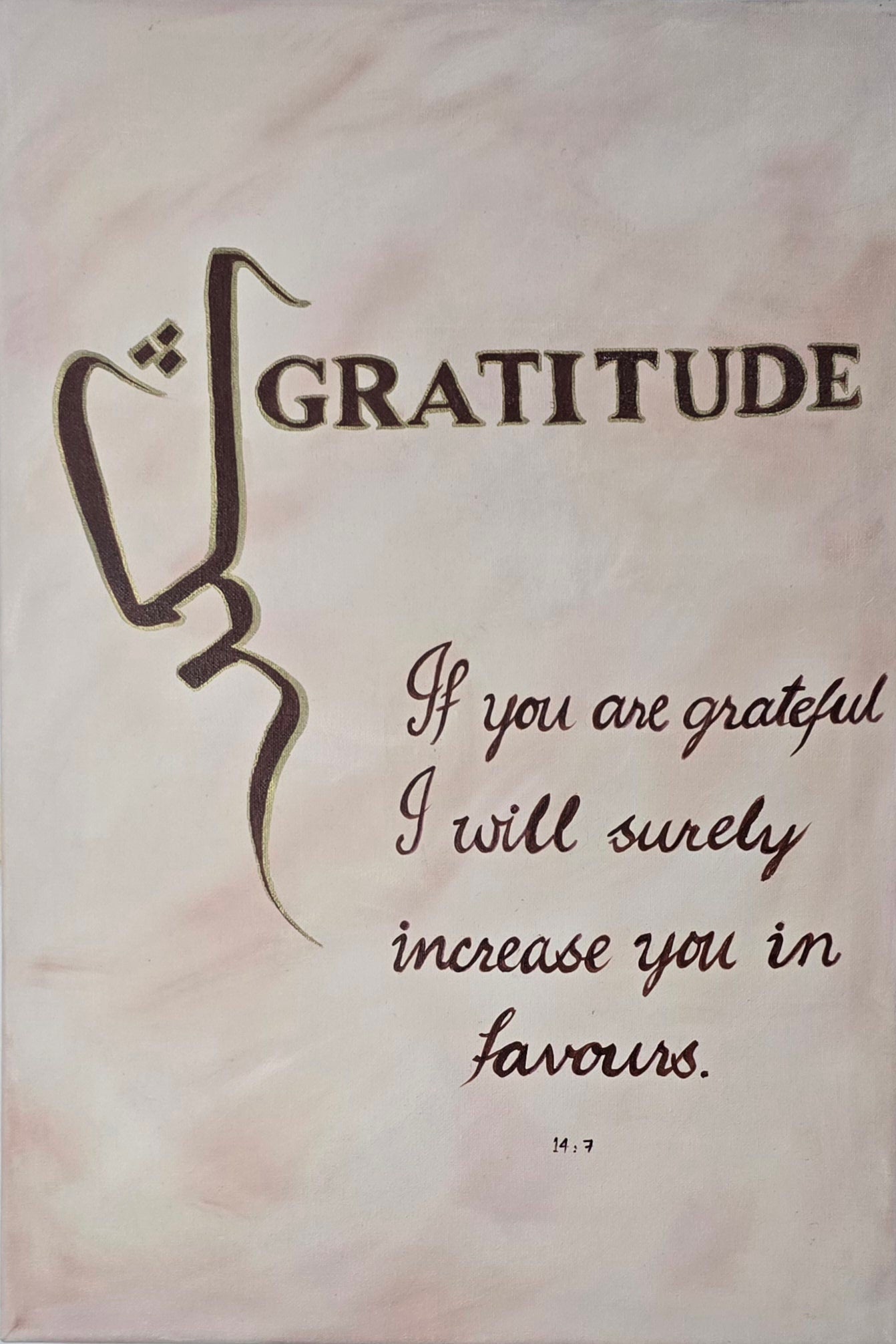 Virtues of Faith - Patience, Love, & Gratitude - Gallery-Wrapped Canvas Edge